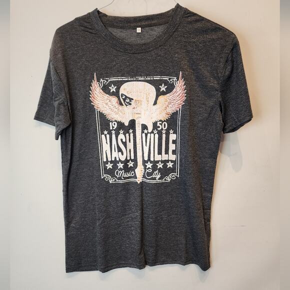 Neashville Music City Grey T-Shirt M - Picture 2 of 6